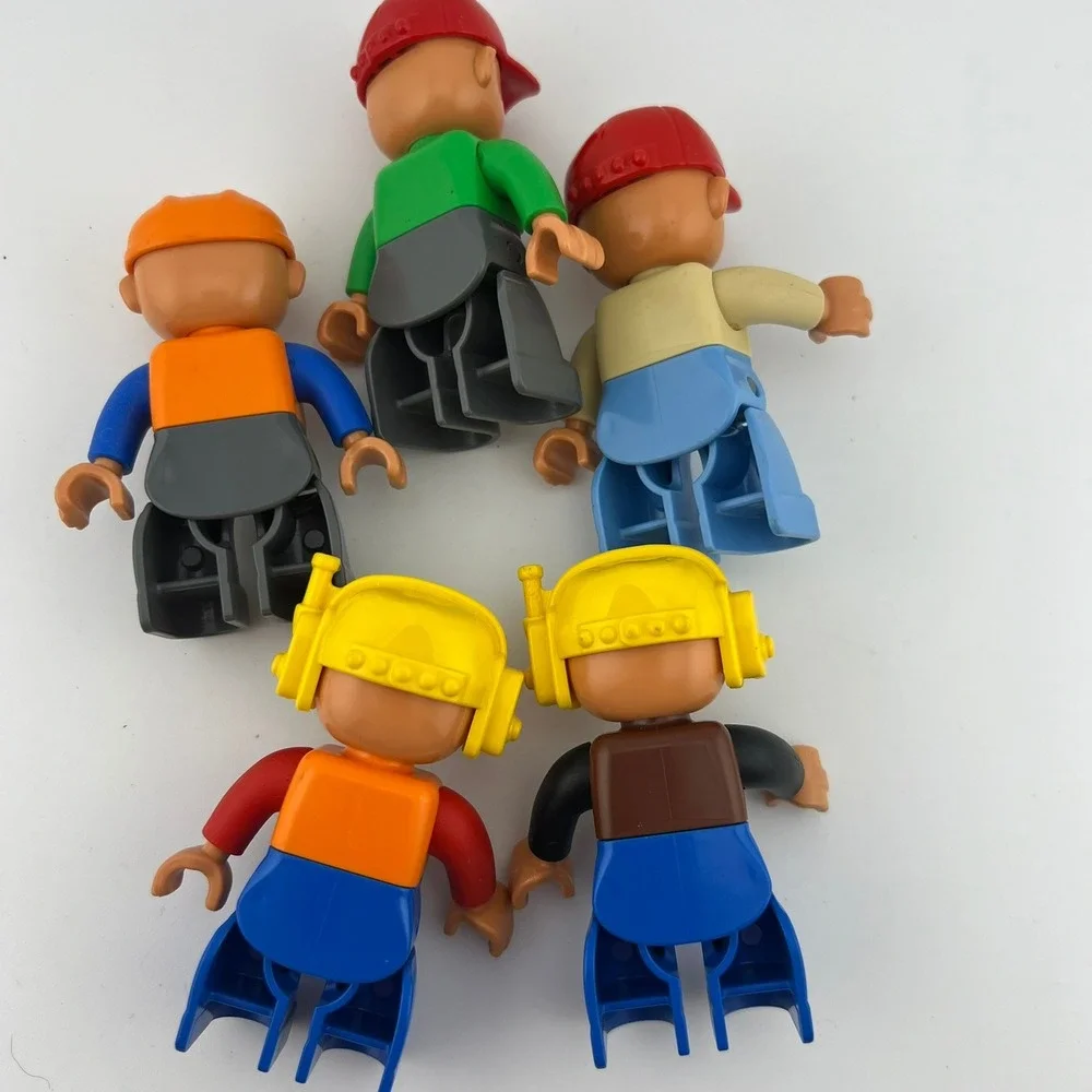 LEGO DUPLO Construction Worker Figures Lot of 5 Builders Minifigures‎ 2010